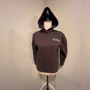 Vitriol Brown Hoodie with Dragon Wings on Back, size Small